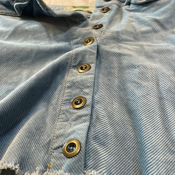 Anthropology Blue Corduroy Mini-Skirt size 2 - Picture 2 of 12